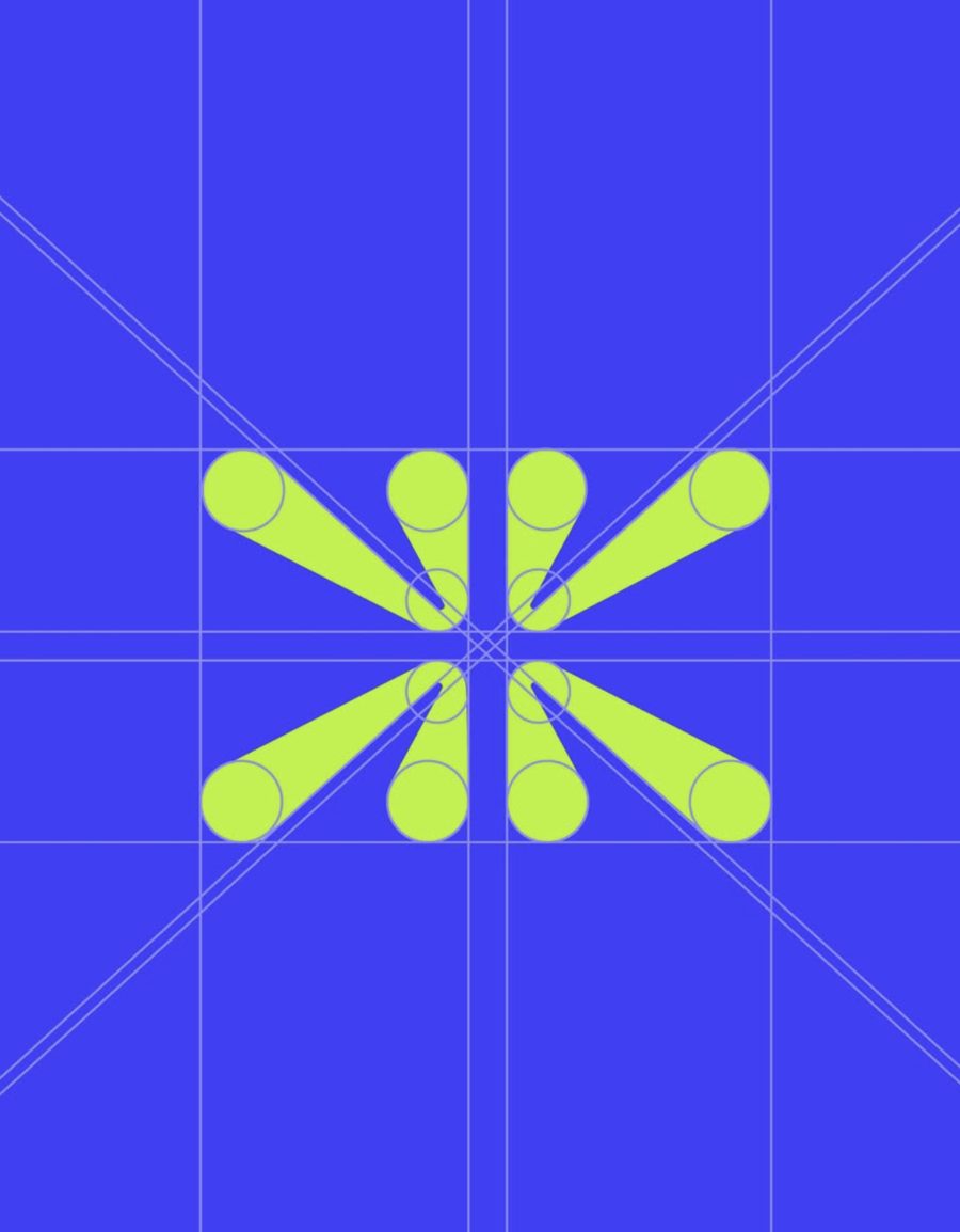Radial mark, circle construction