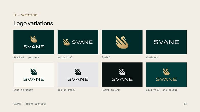 SVANE — logo variations