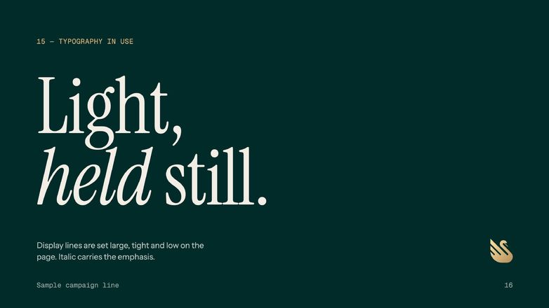 SVANE — typography in use