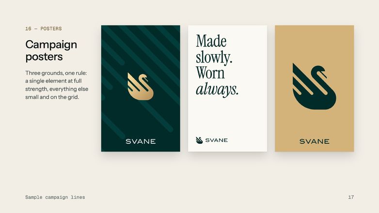 SVANE — campaign posters