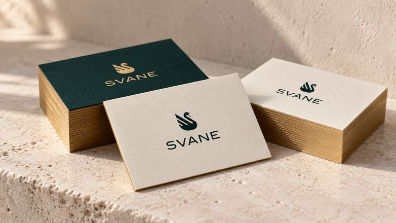 SVANE — business cards, gilt edges