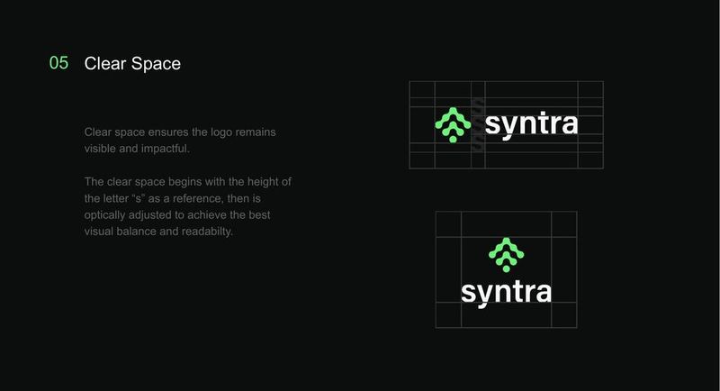 Syntra logo presentation — clear space