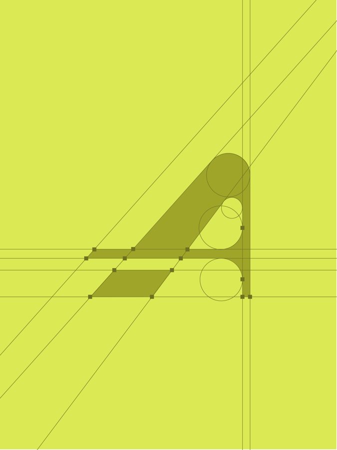 Brand mark construction grid