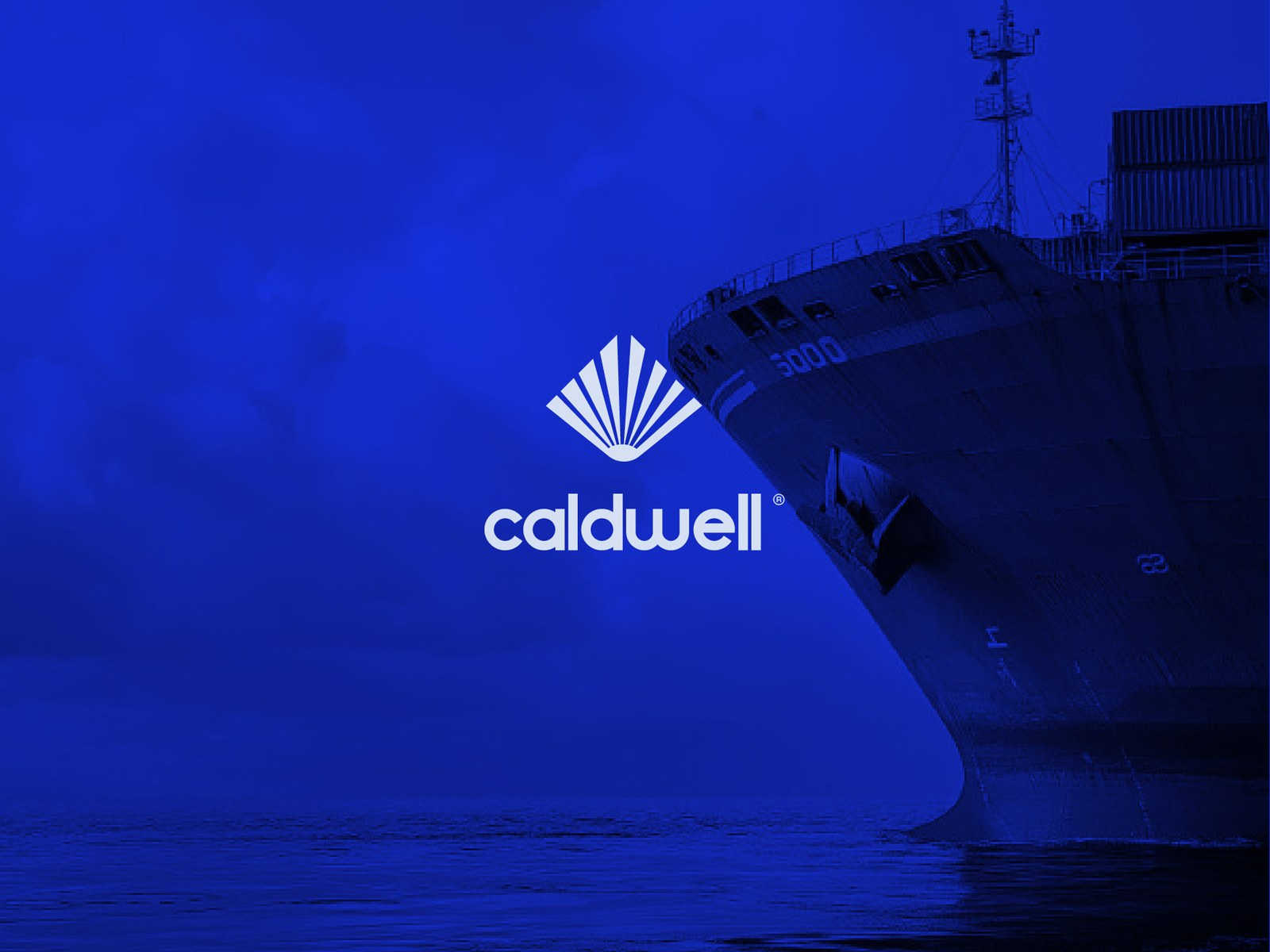 Caldwell logo on cargo ship photo