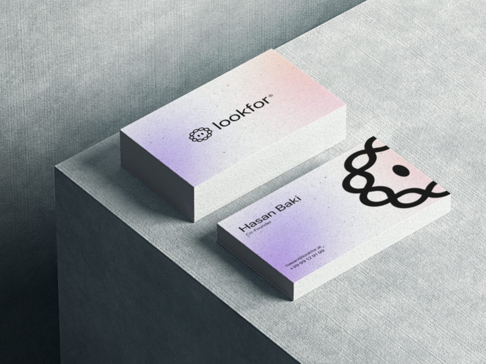 Lookfor business cards mockup